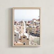 "Vernazza Coast" - Art Print in Touch of Sunshine by LindseyErin - Framed