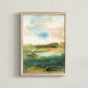 "Prairie Path" - Art Print in Grass by Lindsay Megahed - Framed