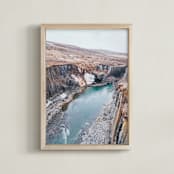 "Turquoise and Rust " - Art Print in Turquoise by LindseyErin - Framed