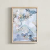 "Imogen blue" - Art Print in pale blue by Marissa DeCinque - Framed