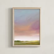 "Before The Storm I" - Art Print in Peach by Lindsay Megahed - Framed