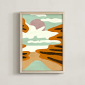 "Imaginary Landscape" - Art Print in Morning by Calee A.H. Cecconi - Framed
