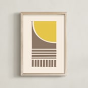 "Kirigami 8 (Truffle)" - Art Print in Truffle by Yohaku Oshima - Framed
