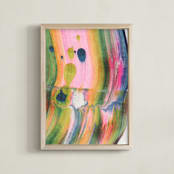 "Go With the Flow 2" - Art Print in Rainbow by Calee A.H. Cecconi - Framed