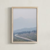 "Mountain Road" - Art Print in Smokey Sage by LindseyErin - Framed