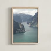 "Fjord Rides" - Art Print in Fjord Green by Van Tsao - Framed