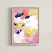 "Preppy in Pink" - Art Print in Preppy Pink by Britt Mills - Framed