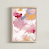 "Grapefruit Squeeze" - Art Print in Grapefruit by Britt Mills - Framed