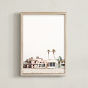 "Beach Houses 2" - Art Print in beach by Kamala Nahas - Framed