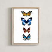 "Fly Away #3" - Art Print in Sky Blue by Kisco Print Shop - Framed