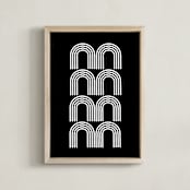 "Highs & Lows " - Art Print in Black by Kisco Print Shop - Framed