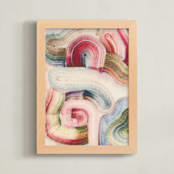 "clouds of color I" - Art Print in Rainbow by Sumak Studio - Framed