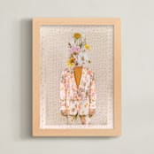 "Forever Blooming" - Art Print in Golden Meadow by Theresa Bear - Framed