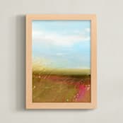 "Afternoon Breeze II" - Art Print in Olive by Lindsay Megahed - Framed