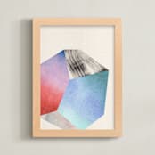 "Unexpected Crystals I" - Art Print in Sandstone by Sumak Studio - Framed