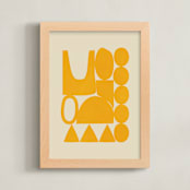 "Happy Place" - Art Print in Marigold by Beth Vassalo - Framed