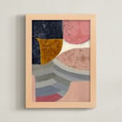 "Composition On Color and Texture 1" - Art Print in Nude Cloud by Bethania Lima - Framed