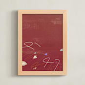 "Room Eleven 1" - Art Print in Crimson Red by Shiho Whitehead - Framed
