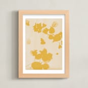 "Botanica 1" - Art Print in Amber by Kamala Nahas - Framed