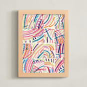 "Color Puzzle" - Art Print in Warm Tropics by Ro Pacifico - Framed