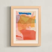 "TISSUES II" - Art Print in Dark Orangesque by Stefania Copertini - Framed