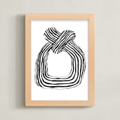 "Flowy" - Art Print in Noir by Pati Cascino - Framed