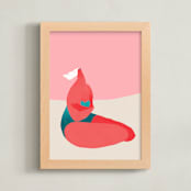 "Breeze" - Art Print in Peach by Katie Spak - Framed