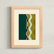 "Transparent Waves" - Art Print in Forest by Baumbirdy - Framed