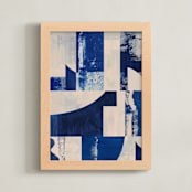 "Shades of Indigo" - Art Print in Indigo by Lena Erysheva - Framed