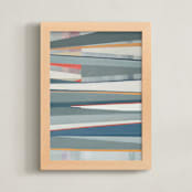 "Intersection" - Art Print in Slate by Pippin Schupbach - Framed