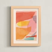 "TISSUES I" - Art Print in Orangesque by Stefania Copertini - Framed
