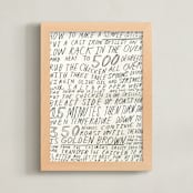 "Roast Chicken" - Art Print in Cream by Elliot Stokes - Framed