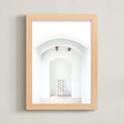 "Seated in Greece II" - Art Print in white by Kaitie Bryant - Framed