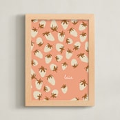 "Laia" - Personalized Art Print in Salmon by Alex Roda - Framed