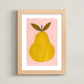 "Barlett Pear" - Art Print in Mustard by Ana Toro - Framed
