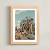 "Cali Cacti" - Art Print in Powder Blue by Irene Suchocki - Framed