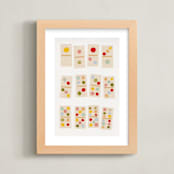 "Playful Dominoes" - Art Print in Sherbet by Alisa Galitsyna - Framed