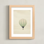 "Mint Dreams" - Art Print in Dawn Yellow by Caroline Mint - Framed