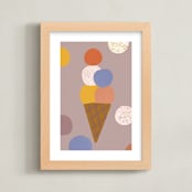 "The Coolest Thing" - Art Print in Ice Cream by Sumak Studio - Framed