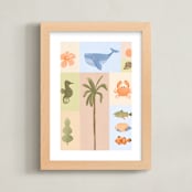 "Coastal Paradise" - Art Print in Sand by Kate Blalock - Framed