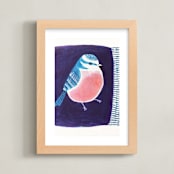 "Still 2" - Art Print in amethyst, blue and pink by Victoria Johnson - Framed