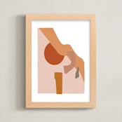 "Desert Sunset" - Art Print in burnt clay by Svitlana Martynjuk - Framed