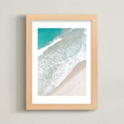 "Inbetween" - Art Print in turquoise by Caroline Mint - Framed