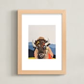 "Konza" - Art Print in prairie blue by Marla Beyer - Framed
