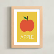 "fruit I" - Art Print in marigold by Ellen Schlegelmilch - Framed