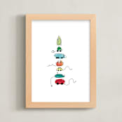"On the Move" - Art Print in Multi-color by Kelly Ventura - Framed