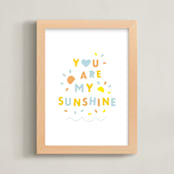 "Sunshine Letters" - Art Print in Pastel by Ariel Rutland - Framed