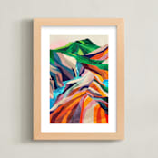 "Two Explorers II" - Art Print in Burnt Orange by Mojca Dolinar - Framed