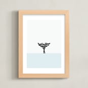 "Whale of a Tale" - Art Print in Surf by Alicia Youngken - Framed