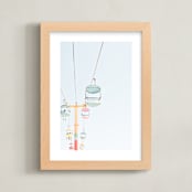 "Building Memories No.2" - Art Print in Azure Mist by Tania Medeiros - Framed